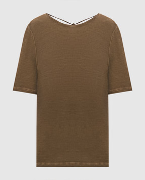 UMA WANG Коричнева футболка Tea UW1038