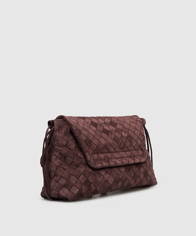 Bottega Veneta Замшевая бордовая сумка Giorno 857657V5ZZ0 изображение 3
