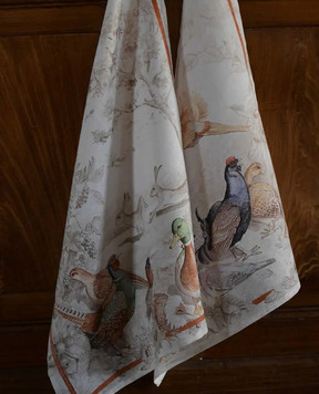 TESSITURA TOSCANA TELERIE Белое кухонное полотенце Norma Cedrone из льна NC190032020067