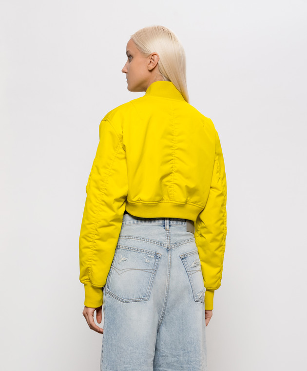 Balenciaga Жовтий укорочений бомбер A0029MTTO29 зображення 4