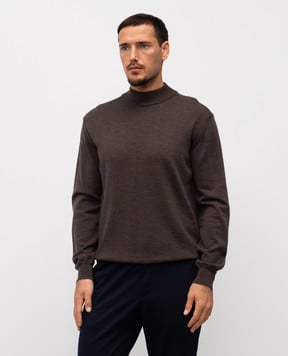 Cashmere&Whiskey Коричневий светр з вовни мериноса 97397