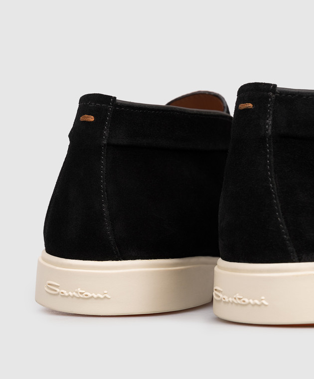 Santoni Чорні замшеві дезерти WUYA58458TISNPYL зображення 5
