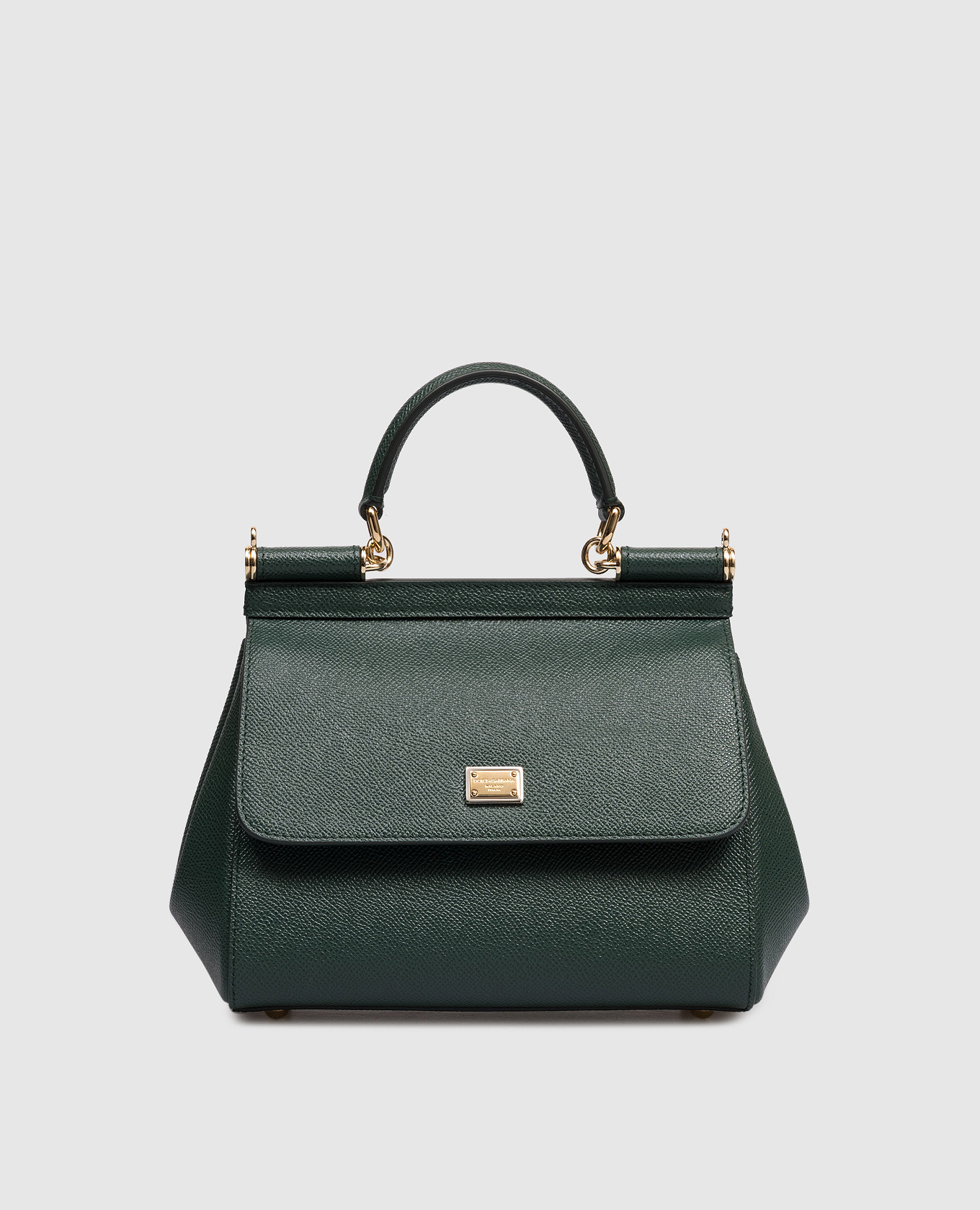 Зеленая кожаная сумка Sicily