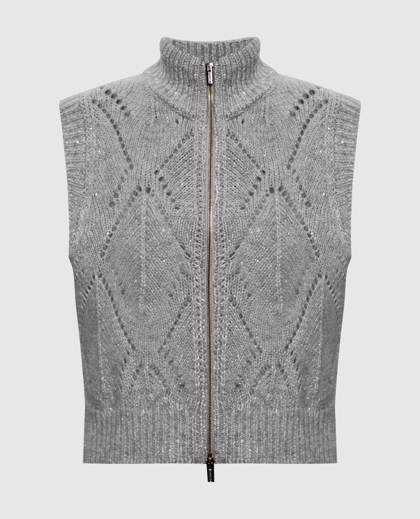 

Серый жилет с шерстью альпаки, Трикотажные