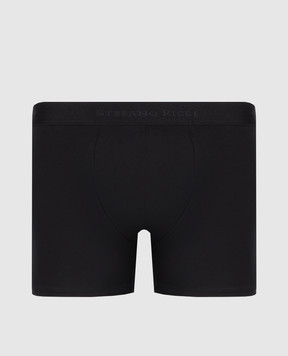 Stefano Ricci Чорні труси-боксери з візерунком логотипа BXM22SICOTT