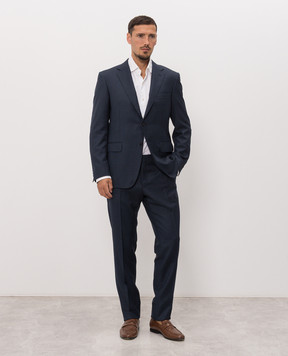 Canali Синій костюм з вовни BF056811228020
