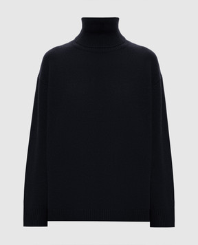 Allude Чорний светр з вовни та кашеміру з розрізами 26517105