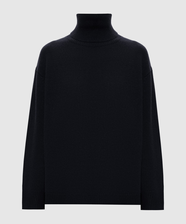 Allude Чорний светр з вовни та кашеміру з розрізами 26517105