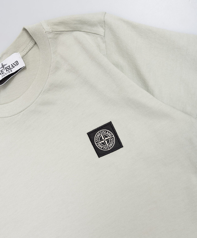Stone Island Дитяча футболка зеленого кольору з нашивкою логотипа L1S162100002S00471012 зображення 3