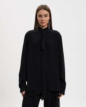 Ann Demeulemeester Черная блуза Dien в горох B0013768FA713