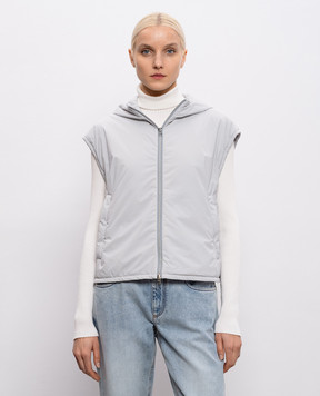 Herno Сірий жилет з капюшоном GI000361D12431SZ