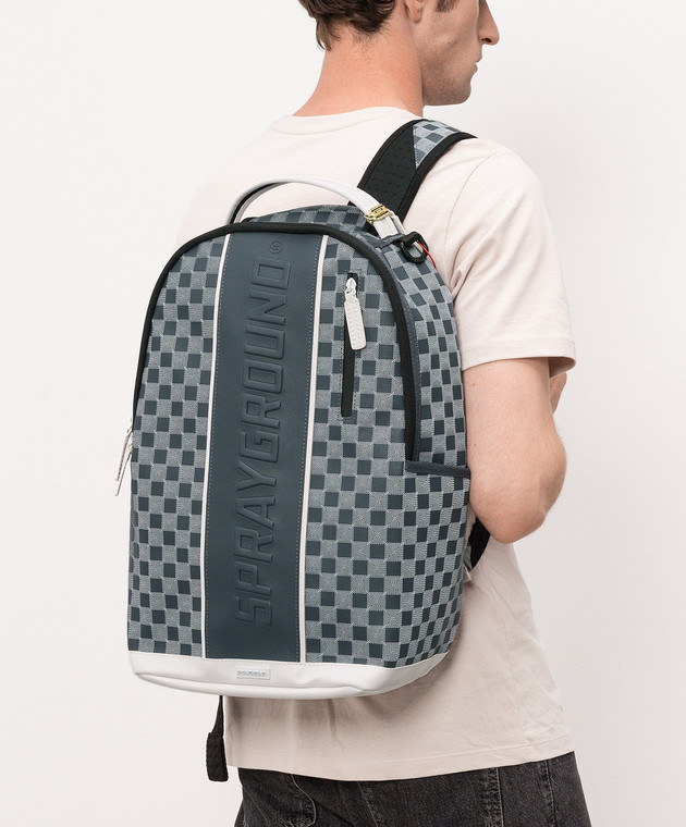 Sprayground Детский серый рюкзак OPTIX GRID 910B8737NSZ изображение 2