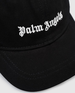 Palm Angels Детская черная кепка с вышивкой логотипа PGLB001S26FAB003