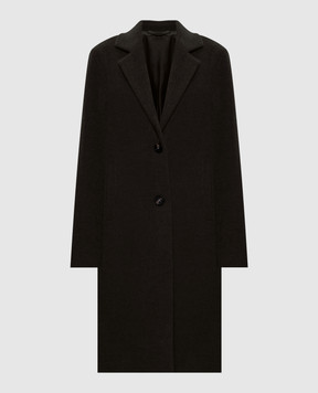 Peserico Коричневое пальто с шерстью и кашемиром S20174E03195