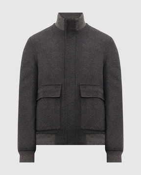 Brunello Cucinelli Сіра куртка з вовни та кашеміру MV4659808