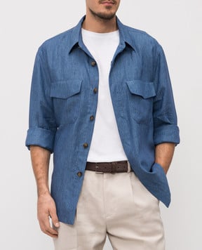 Canali Коричневый замшевый ремень с логотипом KB0047750C