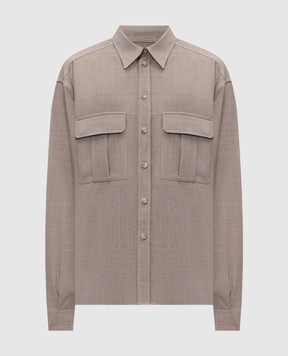 Dolce&Gabbana Бежевая рубашка из шерсти G5OJ2THU2BP