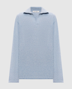 The Row Голубой меланжевый пуловер Niosa с льном 10707Y971