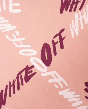 Off-White Дитяча рожева футболка Arrow Writings 44GAA001F26J00A