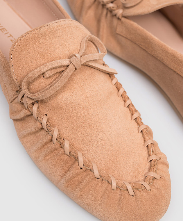 Stuart Weitzman Бежеві замшеві балетки Britt SM414 зображення 5