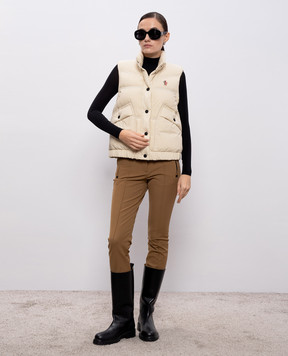 Moncler Grenoble Бежевий пуховий жилет Baise K20981A00042597UI