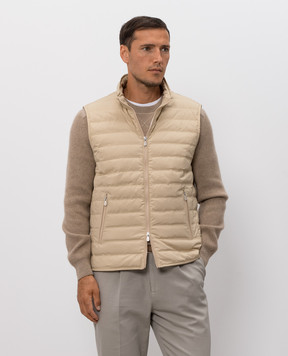 Brunello Cucinelli Бежевий пуховий жилет MV4081797