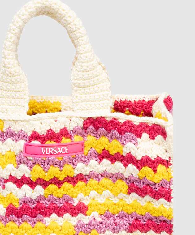 Versace Дитяча в'язана сумка з нашивкою логотипа 10232311A17239 зображення 3