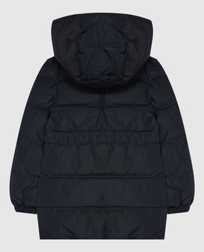 Dolce&Gabbana Детский синий пуховик с монограммой L5JBS9G7Q2B812+