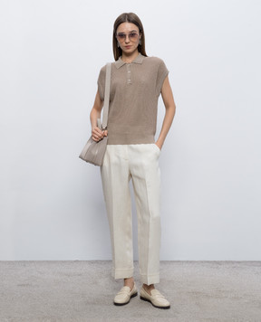 Peserico Коричневый жилет с люрексом S99106F149173H