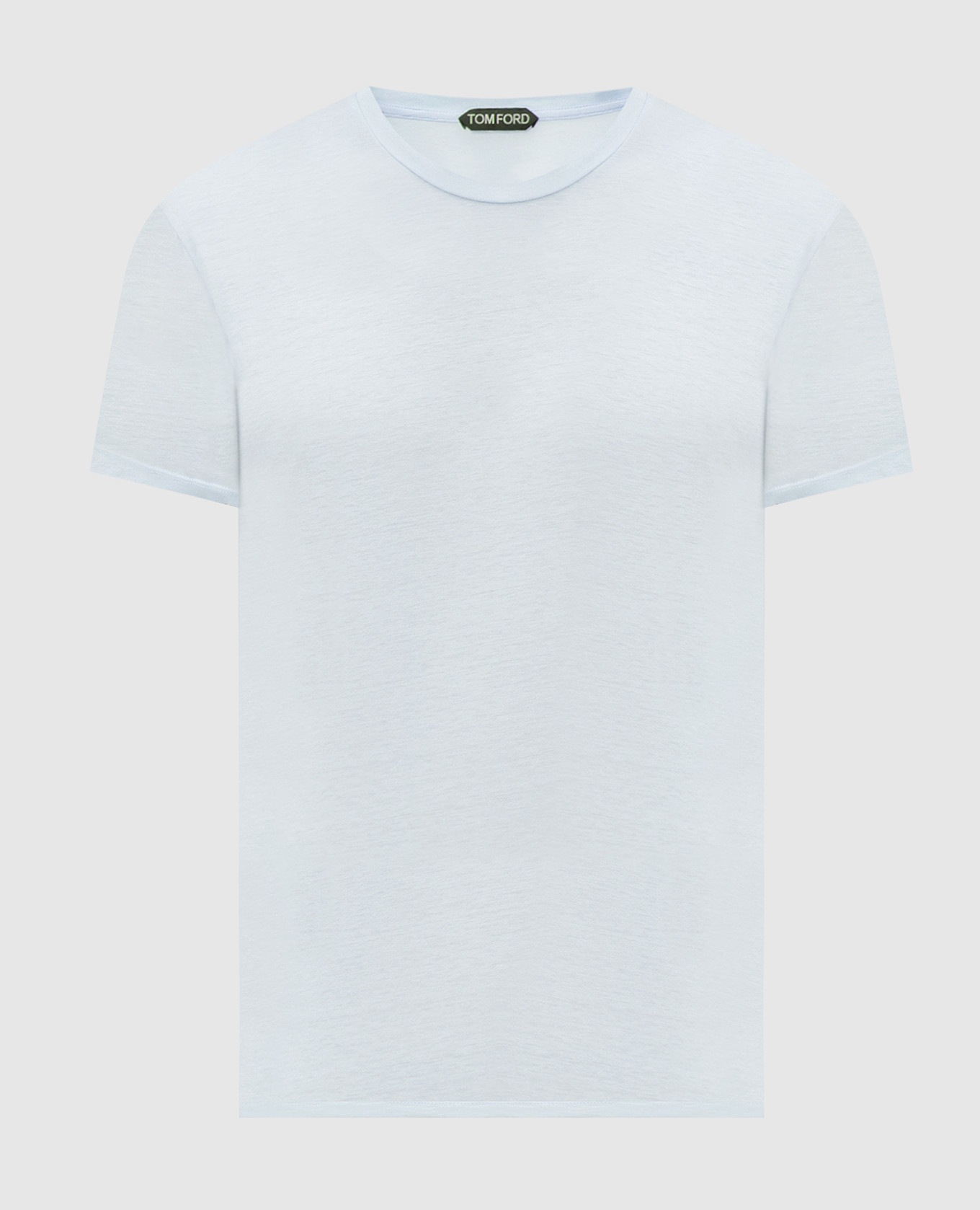 Голубая футболка с шелком