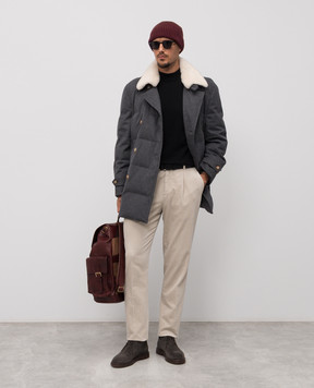 Brunello Cucinelli Бежеві вельветові штани M280UE1450
