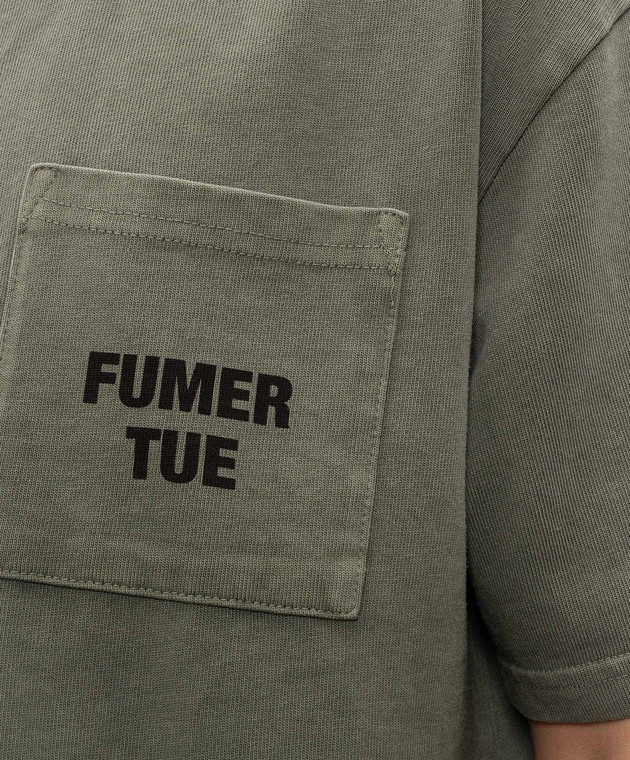 Rhude Футболка цвета хаки с карманом RHPF26TT13012 изображение 5