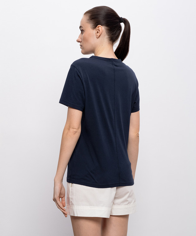 Woolrich Синя футболка з принтом логотипа CFWWTE2014FRUT5293 зображення 4