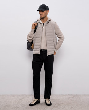 Brunello Cucinelli Чорна футболка в рубчик MR8301336