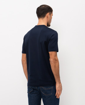 CAPOBIANCO Синя футболка з нашивкою логотипа 20M660MK00