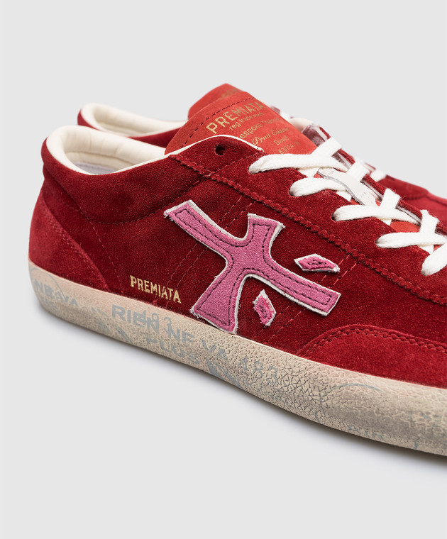 Premiata Червоні замшеві кросівки DAVIDD DAVIDD8102 зображення 5