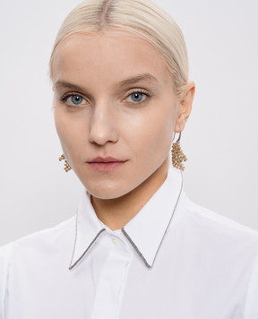 Peserico Бежевые серьги в форме лепестков A35510C0CC783