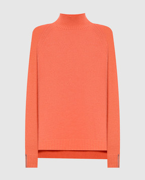 Peserico Рожевий светр з вовни, шовку і кашеміру з ланцюжком моніль S99143F07K09018