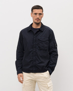 C.P. Company Синя вітровка з патчем логотипа MOS710A005904G