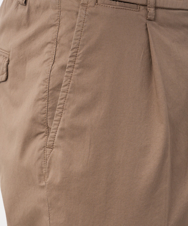 Peserico Коричневые брюки из хлопка R54774T23D07945 изображение 5
