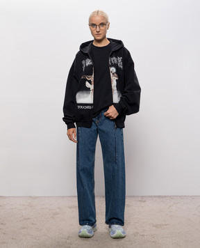 Vetements Черная спортивная куртка COF JESUS MH27ZU208Bw