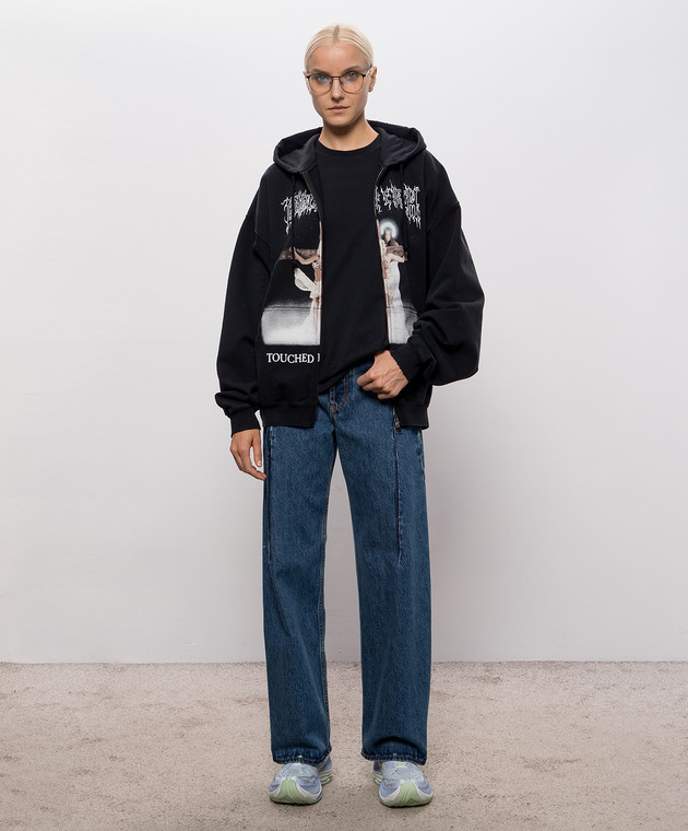 Vetements Черная спортивная куртка COF JESUS MH27ZU208Bw изображение 2