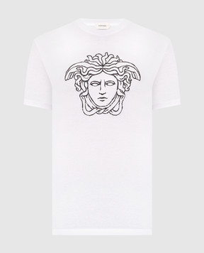 Versace Біла футболка з емблемою Medusa 10264521A18452