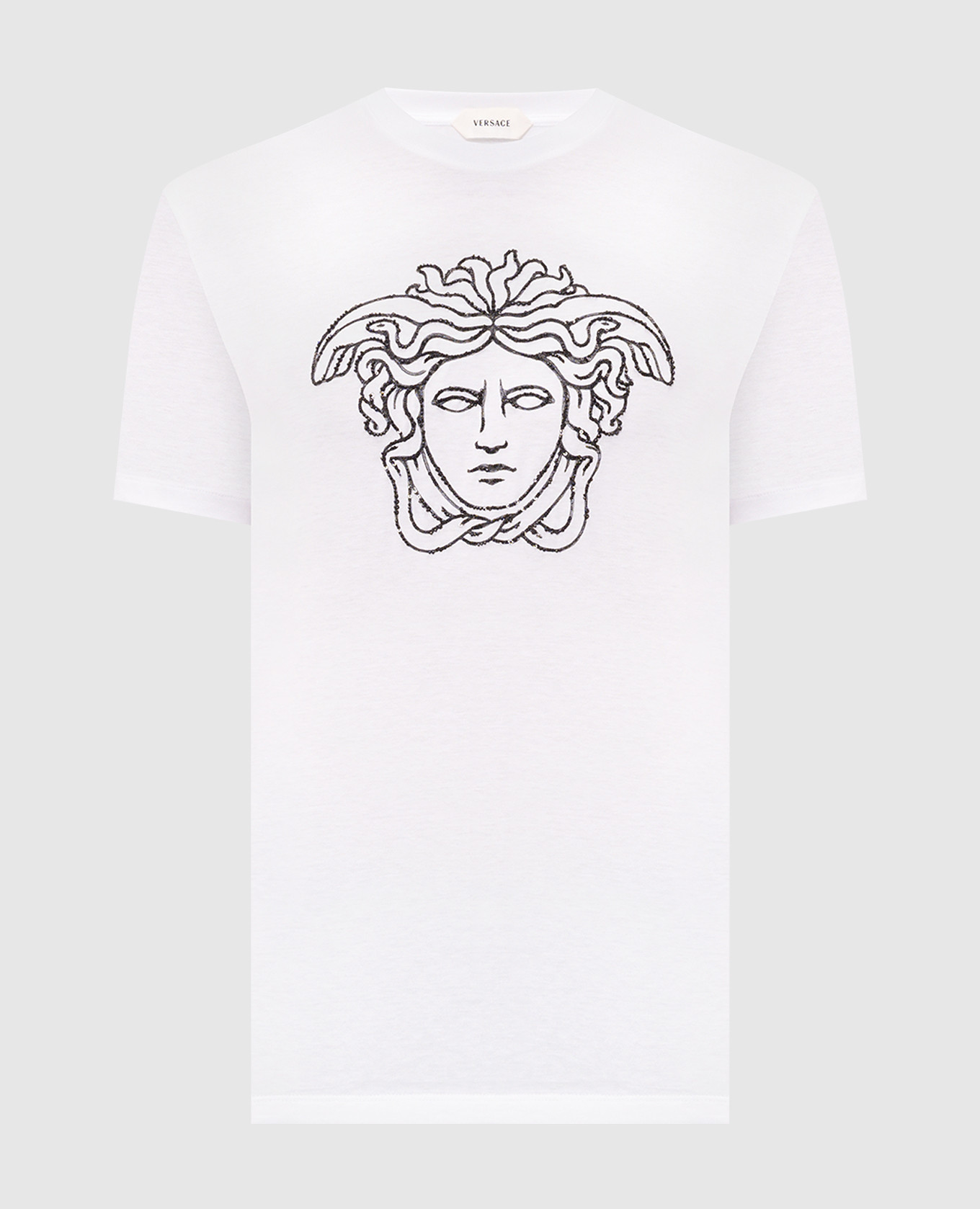 Белая футболка с логотипом Medusa