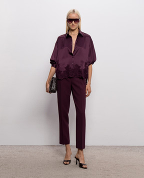 Ermanno Scervino Бордовые штаны D496P310ILM