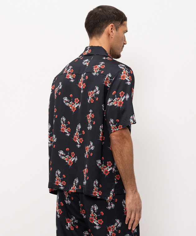 Rhude Черная рубашка с принтом RHSS26SR04358 изображение 4