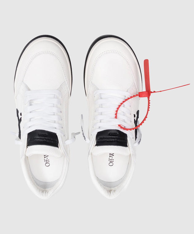 Off-White Білі шкіряні кросівки Vulcanized W288C9L002 зображення 4