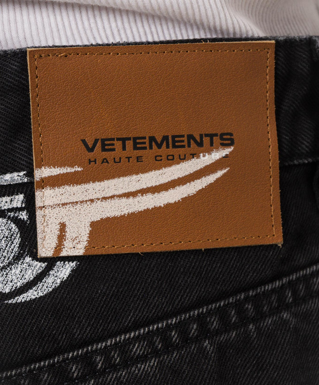 Vetements Черные джинсы MH27DJ090B изображение 5