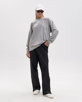 Vetements Серый меланжевый лонгслив MH27LS265G