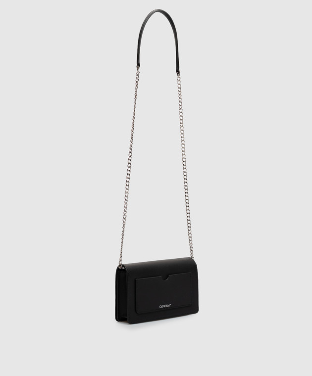 Off-White Черная кожаная сумка кросс-боди OWWNR04F26LT01 изображение 3
